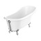 Anzzi Diamante 67.32 in Slipper-Style Acrylic Claw Foot Tub in White FT-CF131FAFT-CH - alternate 8